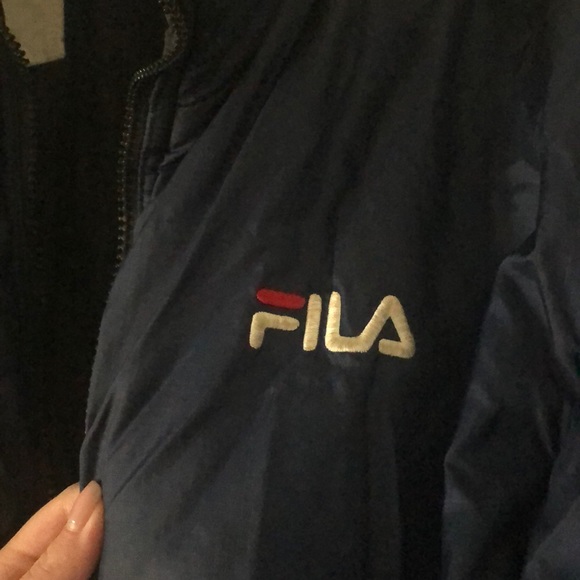 VINTAGE reversible fila bomber jacket - Picture 11 of 13